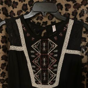 Embroidered and lace front dress/shirt from Target
